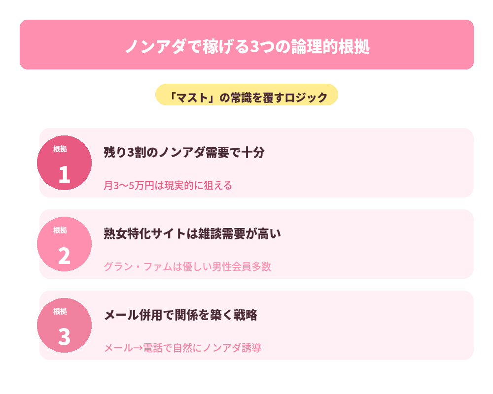 ノンアダで稼げる3つの根拠
