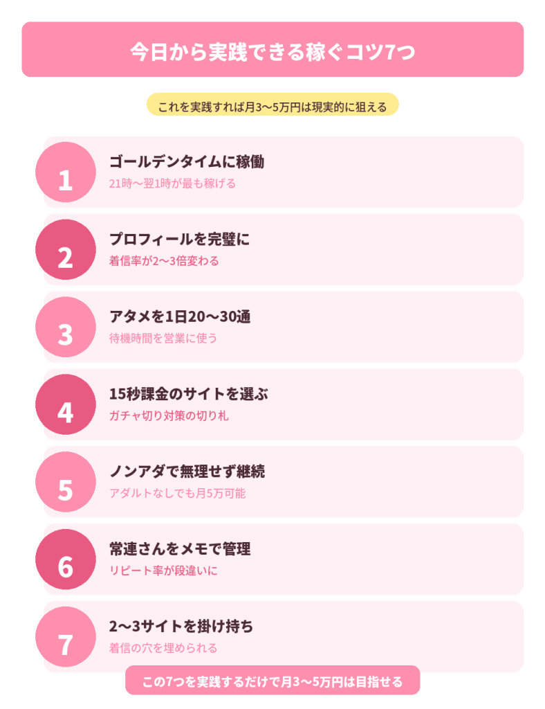 7つのコツインフォグラフィック