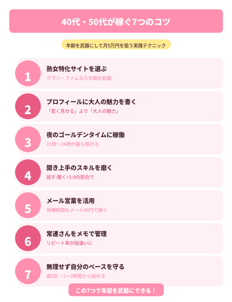 7つの稼ぐコツ