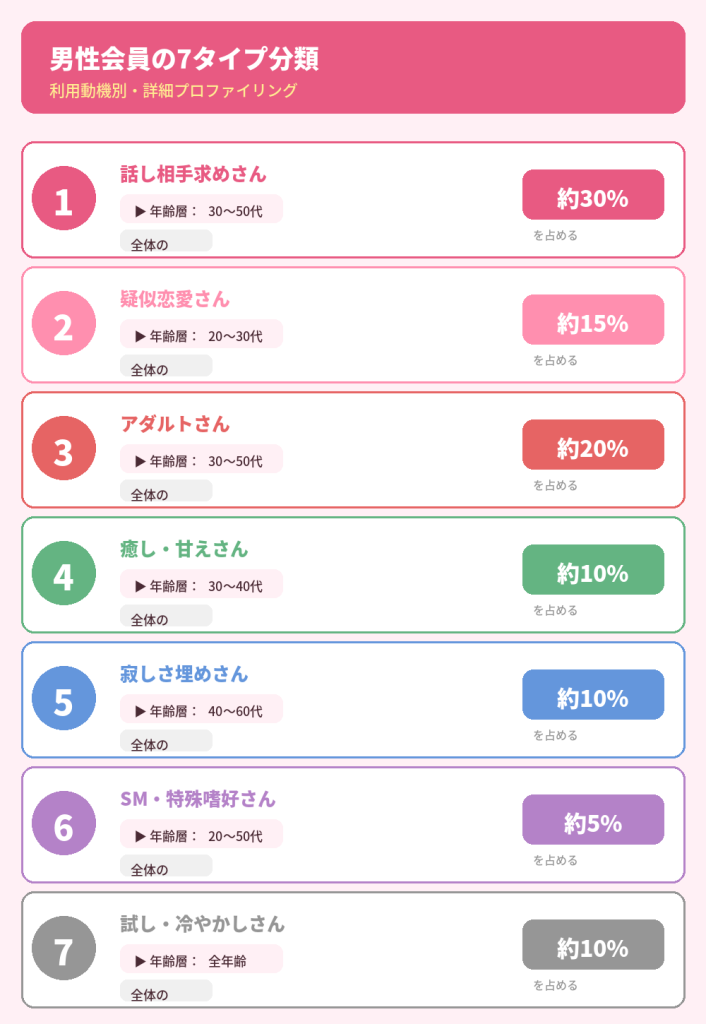 男性会員の7タイプ分類