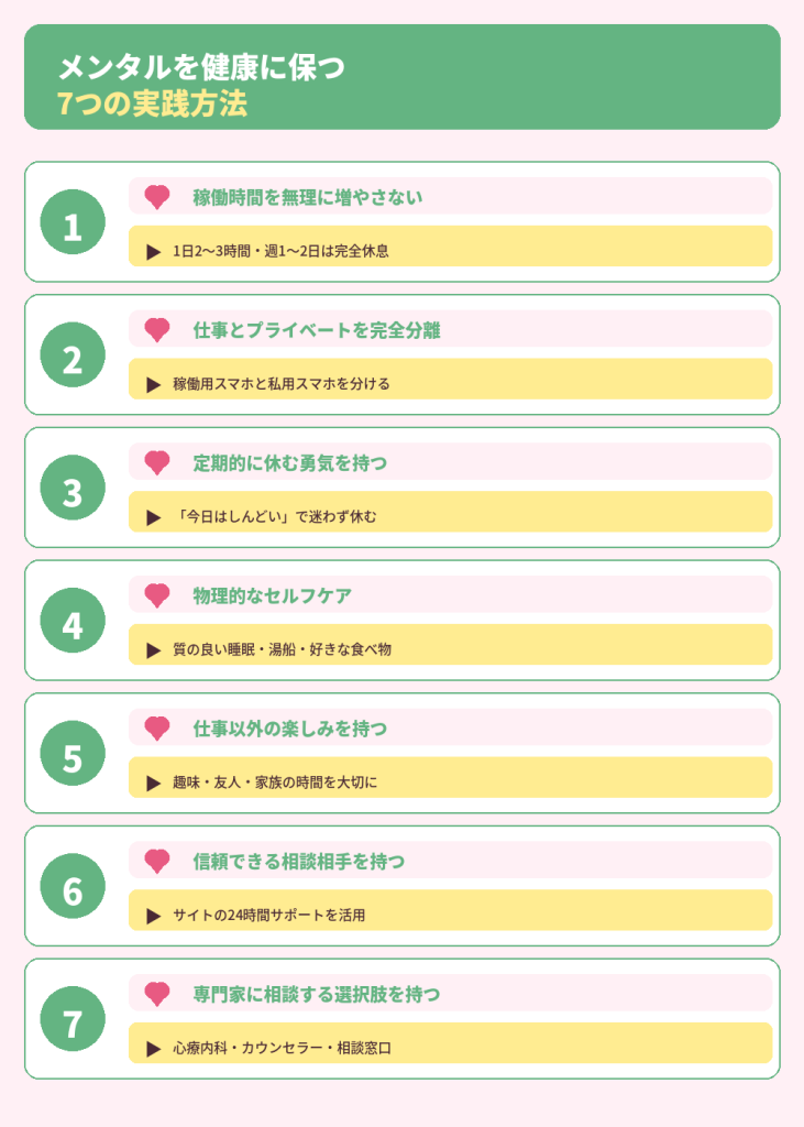 メンタルを健康に保つ7つの実践方法