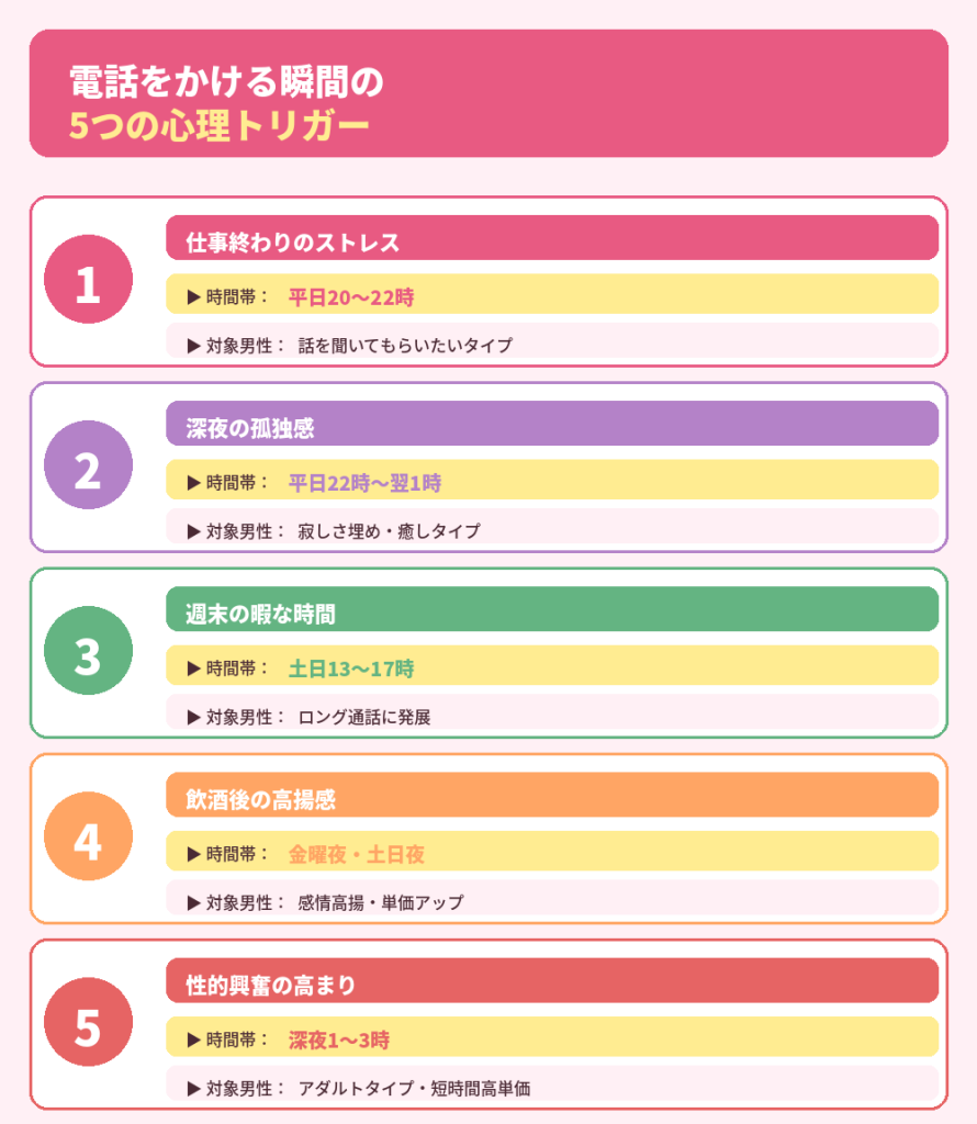 男性が電話をかける瞬間の5つの心理トリガー